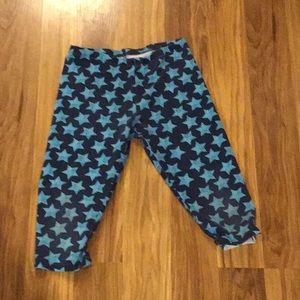 Blue star leggings capri